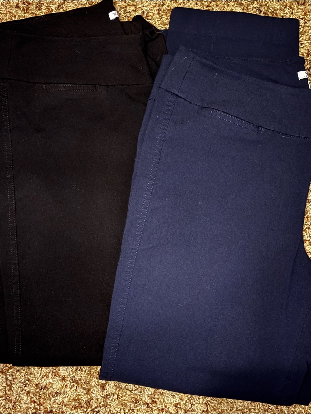 NIC+ZOE Black and Navy Pants Set of two